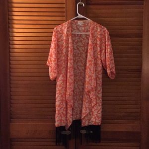 Lularoe Monroe Fringe Kimono